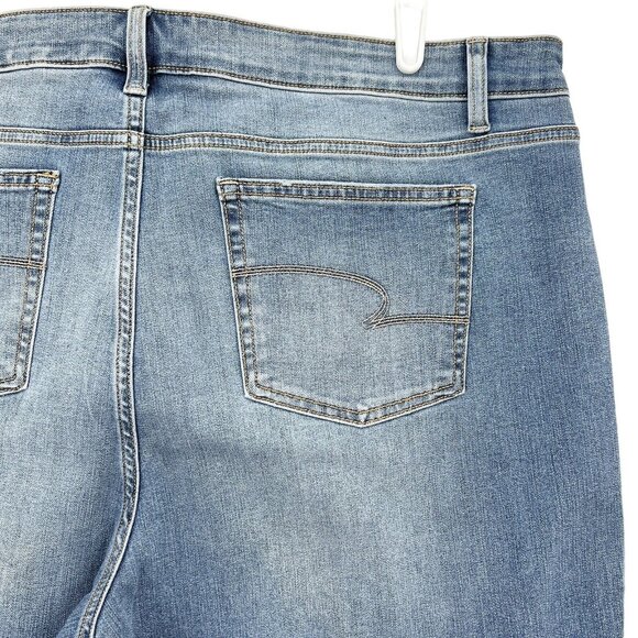 NWT Time & Tru Women's Straight Leg High Rise Blue Stretch Jeans Plus Size 24 - Picture 6 of 9